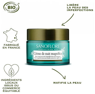 Sanoflore Magnifica Crème de Nuit Anti-Imperfections Certifiée Bio 50 ml