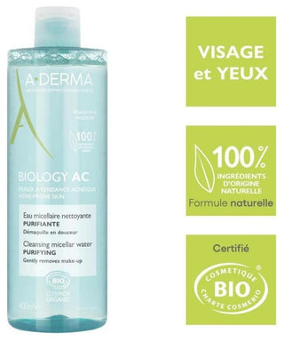 A-Derma Eau Micellaire Nettoyante Purifiante Biology Ac 400 ml