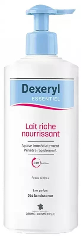 Dexeryl Essentiel Lait Riche Nourrissant Peaux Sèches 500 ml