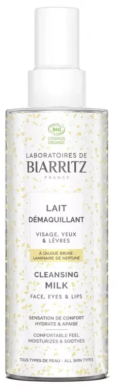 Laboratoires de Biarritz Lait Démaquillant Yeux Lèvres & Visage Bio 200 ml