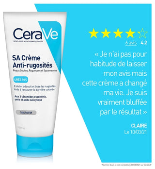 Cerave sa Anti-Rugosités Crème Anti-Rugosités Pour Les Peaux Trèsèches Rugueuses 177 ml