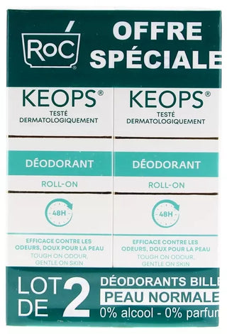 RoC Keops Déodorant Roll-On 48H 2 x 30 ml