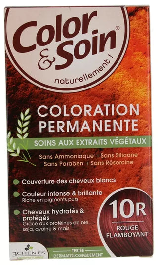 Les 3 Chênes Color & Soin Coloration Permanente Extraits Végétaux Sans Ammoniaque - Coloration : Rouge Flamboyant : 10R