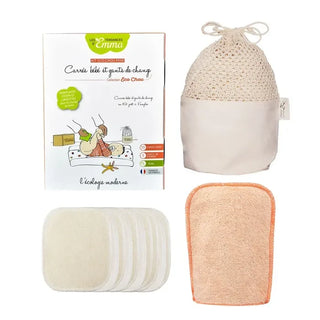 Les Tendances D'Emma Eco Chou Kit Carrés Bébé + Gants de Change