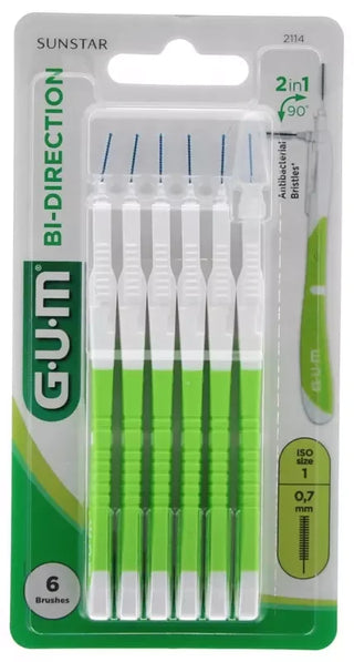 Gum Brossettes Proxabrush Bidirection Ultra-Micro - Modèle : 2114 : 0,7 mm