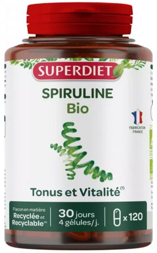 Superdiet Spiruline Bio -120 Gélules