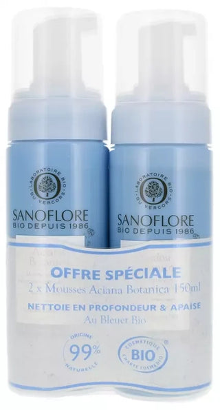 Sanoflore Aciana Botanica Mousse Nettoyante 2 x 150 ml
