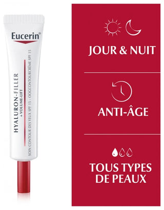 Eucerin Hyaluron-Filler + Volume-Lift Soin Contour Des Yeux Spf15 15 ml