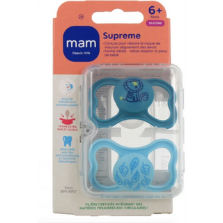 Mam Sucette Supreme 6+ Mois Silicone x 2