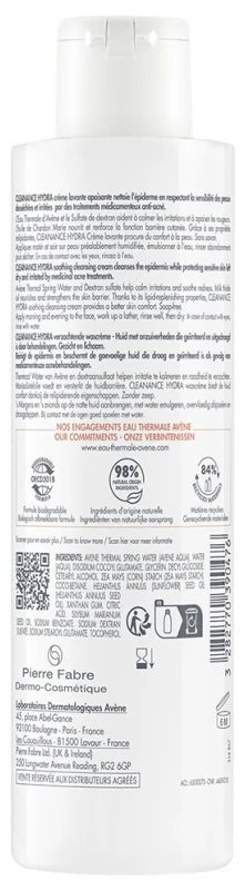 Avène Cleanance Hyrdra Crème Lavante Peaux Desséchées 200 ml