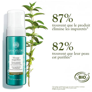 Sanoflore Magnifica Mousse Nettoyante Visage Purifiante Certifiée Bio - Peaux à Tendance Acnéique 150 ml