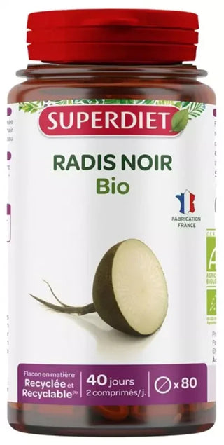 Superdiet Radis Noir Bio - 80 Comprimés
