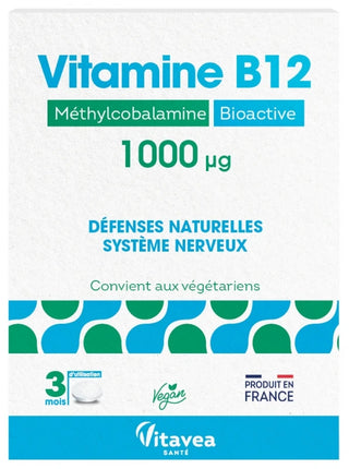 Vitavea Vitamine B12 Méthylcobalamine Bioactive 90 Comprimés