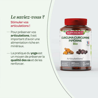 SUPERDIET Curcuma Curcumine - Pipérine BIO