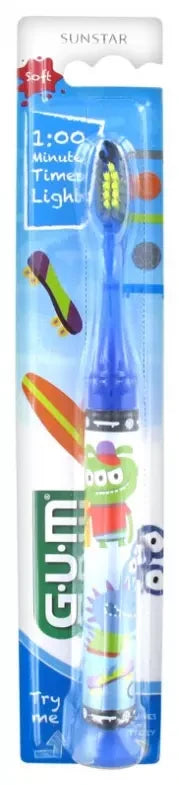 Gum Brosse à Dents Timer Light 6+ - Couleur : Bleu