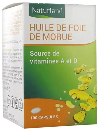 Naturland Huile de Foie de Morue 100 Capsules