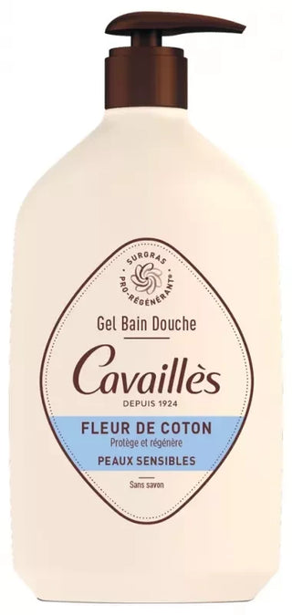 Cavaillès Gel Bain et Douche Fleur de Coton Peaux Sensibles 1 L