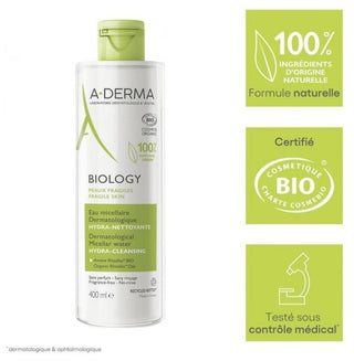 A-Derma Biology Eau Micellaire Dermatologique Hydra-Nettoyante 400 ml