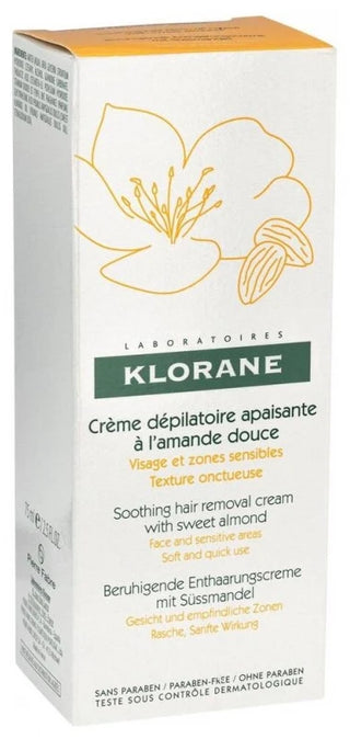 Klorane Crème Dépilatoire Apaisante à l'Amande Douce 75 ml