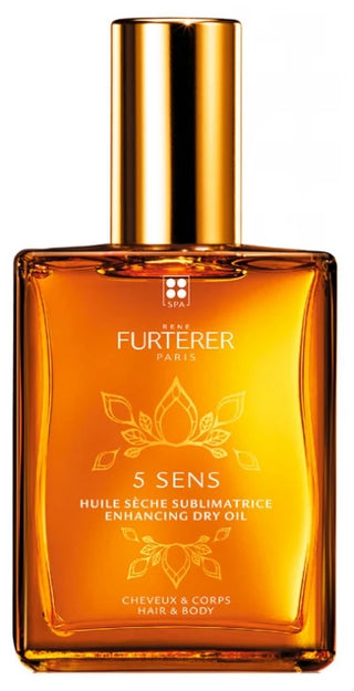René Furterer Huile Sèche Sublimatrice - Huile Cheveux et Corps - 5 Sens 50 ml