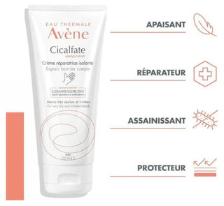 Avène Cicalfate Eau Thermale - - Mains Crème Réparatrice Isolante - Peaux Trèsèches Gercées et Fendillées 100 ml
