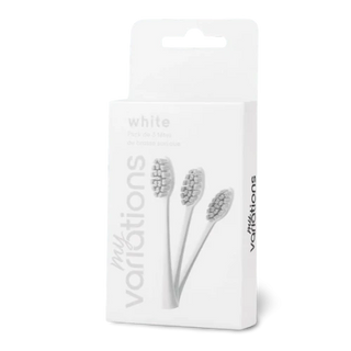 MYVARIATIONS Têtes de Brosse Souples - Pack de 3 Têtes Blanches