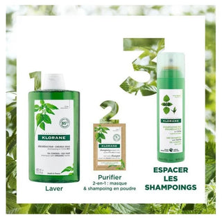Klorane Capillaire Shampoing Sec à l'Ortie 150 ml - Type : Cheveux gras