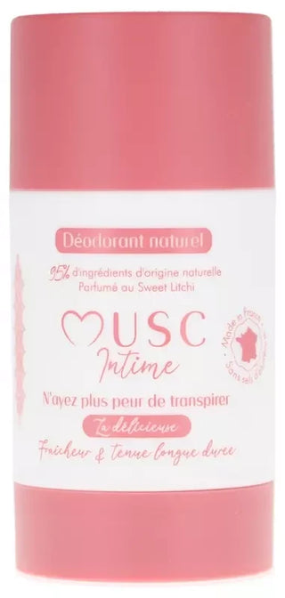 Musc Intime Déodorant Naturel Parfum Sweet Litchi 50 g