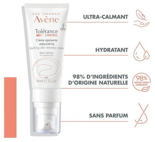 Avène Tolérance Control Crème Apaisante Restauratrice Cosmétique Stérile® 40 ml