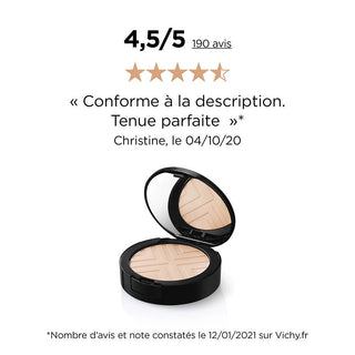 Vichy Dermablend Covermatte Fond de teint poudre compacte 9,5g - Teinte 15 OPAL