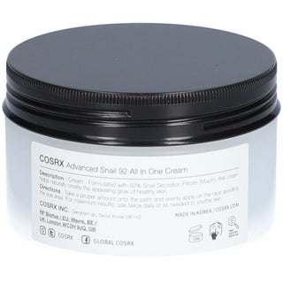 COSRX Advanced Snail 92 - Crème tout-en-un à base de bave d'escargot