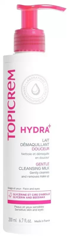 Topicrem HYDRA+ Lait Démaquillant Douceur Peaux Sensibles 200 ml
