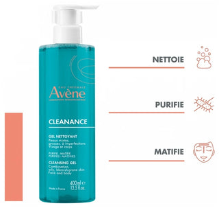 Avène Cleanance Gel Nettoyant - Peaux Grasses à Imperfections 400 ml