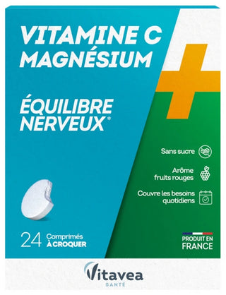 Vitavea Vitamine C + Magnesium 24 comprimés à croquer