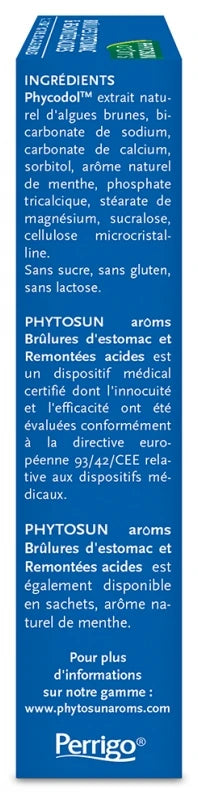 Phytosun Arôms Brûlures d'Estomac et Remontées Acides 20 Comprimés