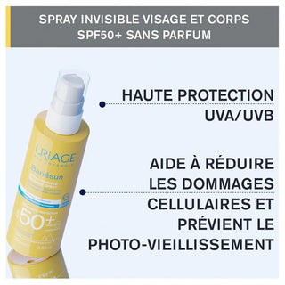 Uriage Bariésun Spray Invisible Spf50+ Non Parfumé