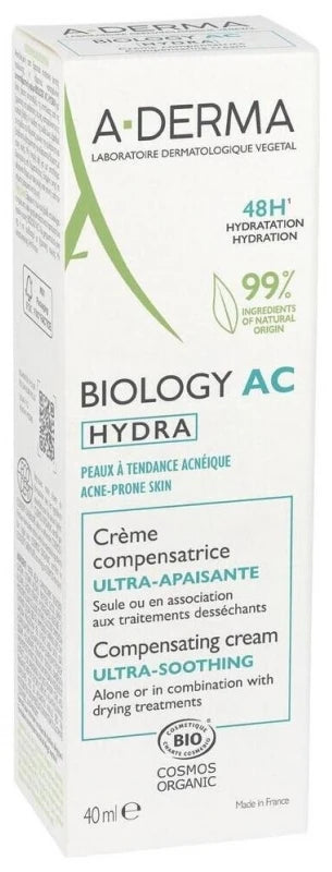 A-Derma Crème Compensatrice Ultra-Apaisante Biology Ac Hydra 40 ml