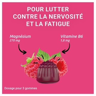 Mag 2 Gommes Nervosité Fatigue Framboise Lot de 2 x 45 Unités