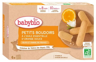 Babybio Petits Boudoirs Huile Essentielle d'Orange Douce - Farine & Oeuf France