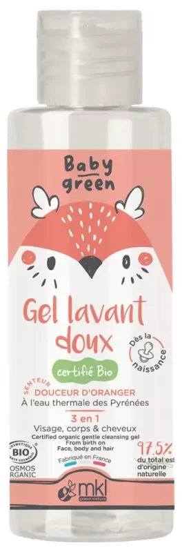 MKL Green Nature Baby Green Gel Lavant Doux 3en1 Bio 100 ml