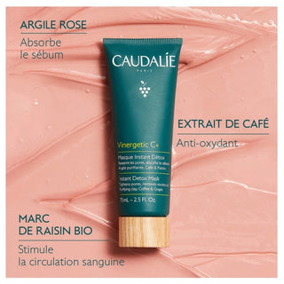 Caudalie Masque Instant Détox Argile Rose 75 ml