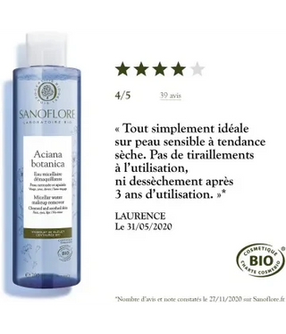 Sanoflore Aciana Botanica Eau Micellaire Démaquillante