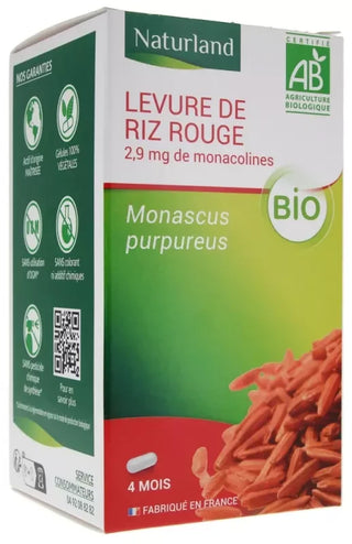 Naturland Levure de Riz Rouge Bio 120 Gélules