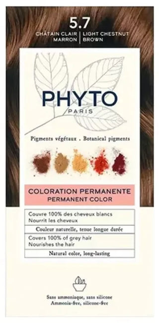 Phyto Couleur Coloration Permanente - Pigments Végétaux - Coloration : 5.7 Châtain Clair Marron