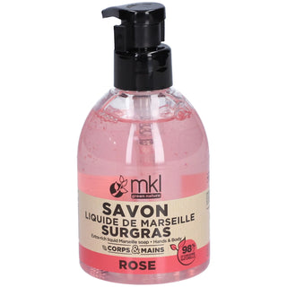 MKL Savon Liquide de Marseille Surgras Rose