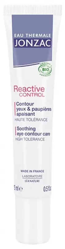 Eau thermale Jonzac REactive Control Contour Yeux & Paupières Apaisant Peaux Intolérantes Bio 15 ml