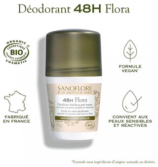 Sanoflore Déodorants Lot*2 Déodorant 48H Flora Efficacité 48H Certifié Bio 50Mlx2