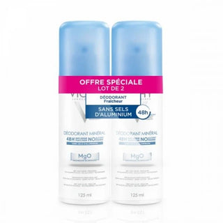 VICHY DÉODORANT AÉROSOL MINÉRAL 48H - Lot de 2x125ml