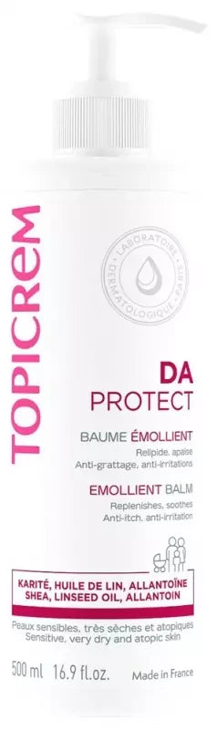 Topicrem DA - Peaux atopiques Protect Baume Émollient 500 ml