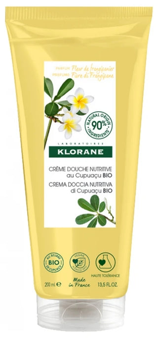 Klorane — Crème Douche au Beurre de Cupuaçu Bio - Fleur de Frangipanier — Peau Sèche 200 ml